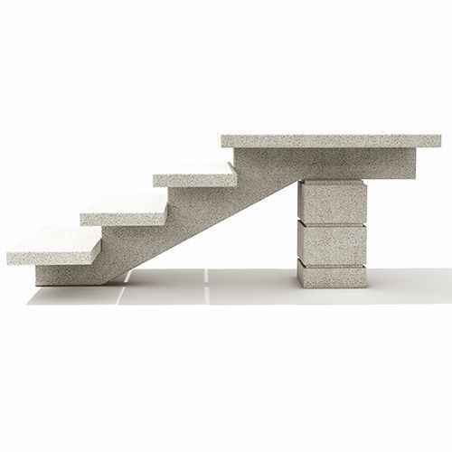 Лестница бетонная 1 косоур 4 ступени