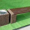 Скамейка бетонная уличная Евро 1 1700x450x450