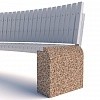 Скамейка бетонная уличная Евро 1 арка со спинкой