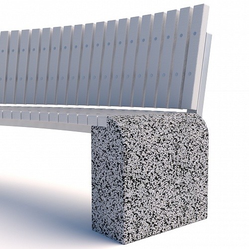 Скамейка бетонная уличная Евро 1 арка со спинкой