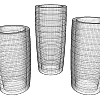 Комплект бетонных вазонов Леон Трио