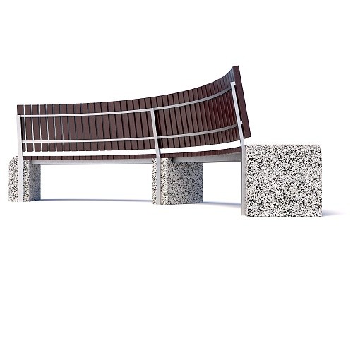 Скамейка бетонная уличная Евро 1 арка 2 со спинкой