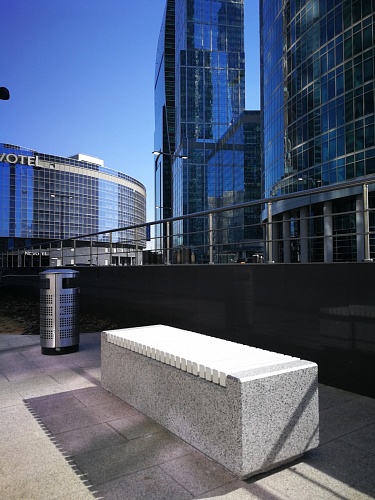 Скамейка бетонная уличная Темп 1500x500x450