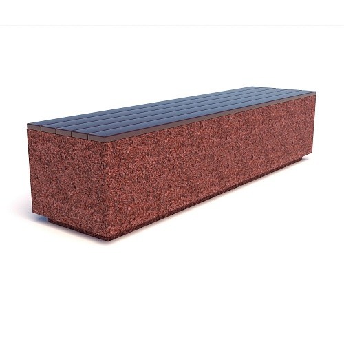 Скамейка бетонная уличная Еврокуб 2000x500x450
