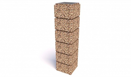 Блок для забора бетонный столбовой 300х300x200 мм