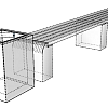 Комплект бетонная скамейка Евро 1 Лайн и Киль урны