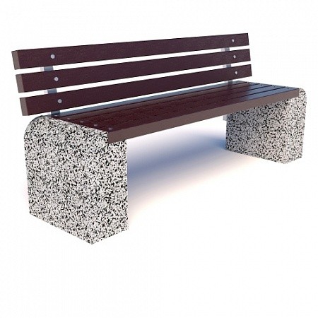 Скамейка с бетонными боковинами