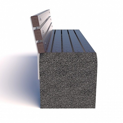 Скамейка бетонная уличная Евро 1 со спинкой