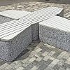 Комплекс бетонных уличных скамеек серии Uniun закрытые
