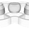 Комплект вазонов Трансформер и Глобус из бетона